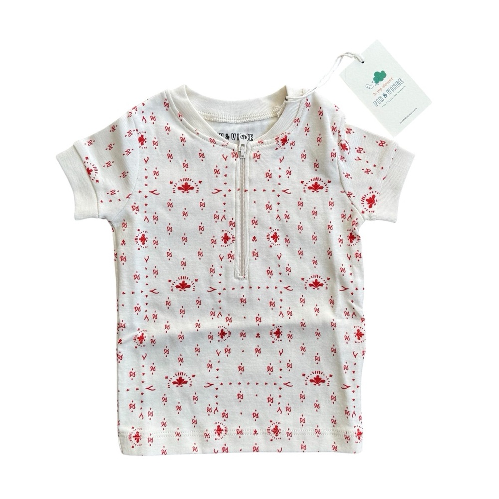 Fin & Vince Zip Camp Tee Paisley